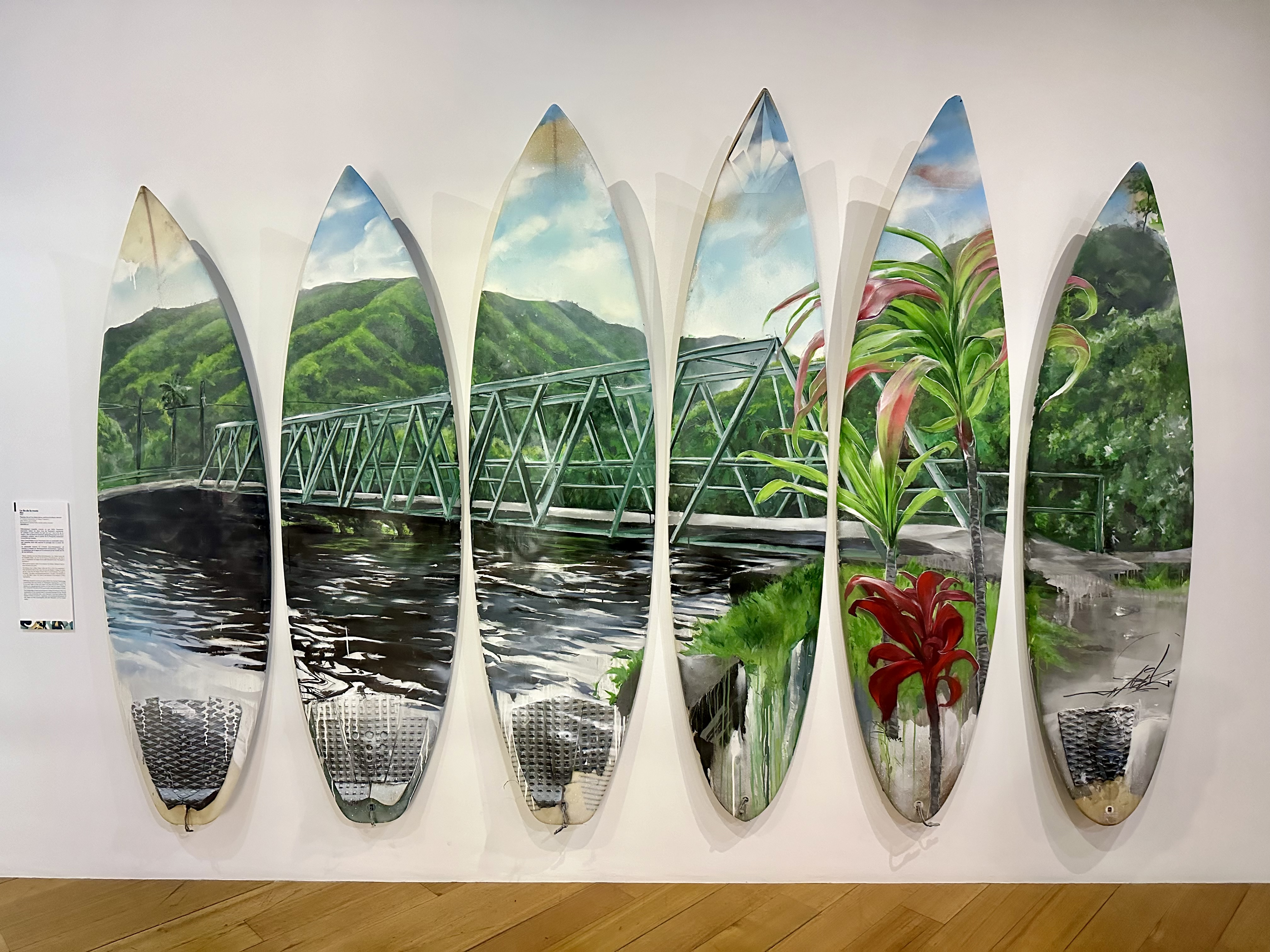 the end of the road gallery painting on surfboards